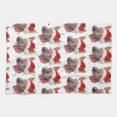 Mexicaans hairless Hondenras kerststerren Theedoek (Horizontaal)