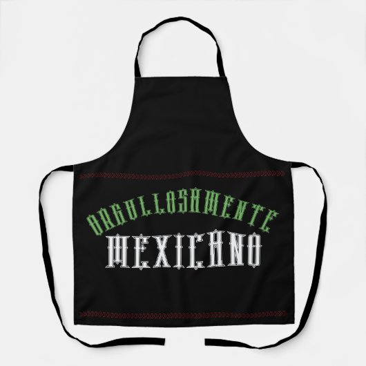 Mexicaans heren schort - Mexicaans BBQ-schort (Voorkant)