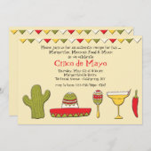 Mexicaans Icons Cinco de Mayo Uitnodiging (Voorkant / Achterkant)