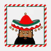 Mexicaans kerstkeramisch sierlijk metalen ornament (Achterkant)