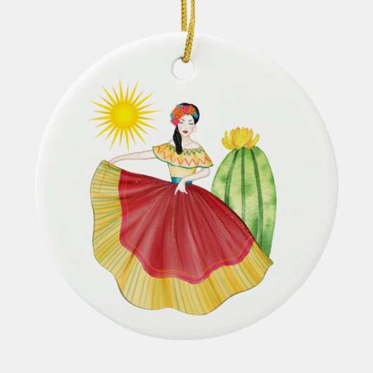 Mexicaans Kerstornament met Dancer Ornament (Voorkant)