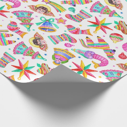 Mexicaans kerstpapier cadeaupapier (Hoek)