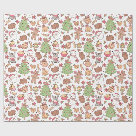 Mexicaans kerstpatroon cadeaupapier (Vlak)