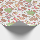 Mexicaans kerstpatroon cadeaupapier (Hoek)