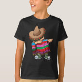 Mexicaans Kind afbreken met Sombrero en Sombrero T-shirt (Voorkant)