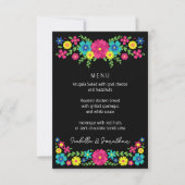 Mexicaans kleurrijk bloemenmenu aankondiging (Voorkant)