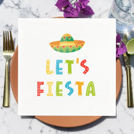 Mexicaans Kleurrijk Laten we Feestvieren Servet