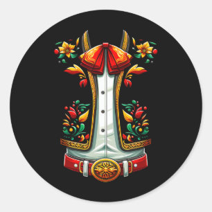 Mexicaans kostuum voor Cinco de Mayo Mariachi Char Ronde Sticker