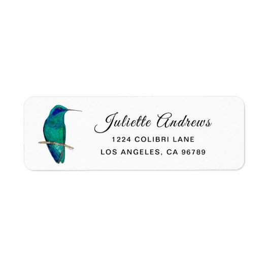 Mexicaans label voor Violetar Hummingbird (Voorkant)