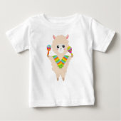 Mexicaans Llama, Cute Llama, Alpaca, Scarf, Maraca (Voorkant)