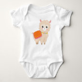 Mexicaans Llama, Cute Llama, Cute Alpaca, Baby Lla Romper (Voorkant)