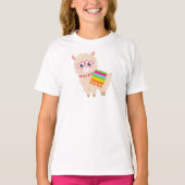 Mexicaans Llama, Cute Llama, Cute Alpaca, Glazen T-shirt (Voorkant)