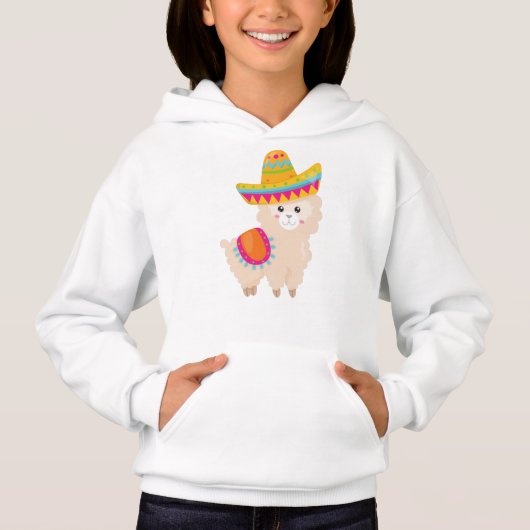 Mexicaans Llama, Cute Llama, Cute Alpaca, Sombrero (Voorkant)