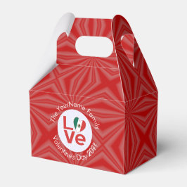 Mexicaans LOVE Hart Vlag Valentijnsdag Persoonlijk Bedankdoosjes
