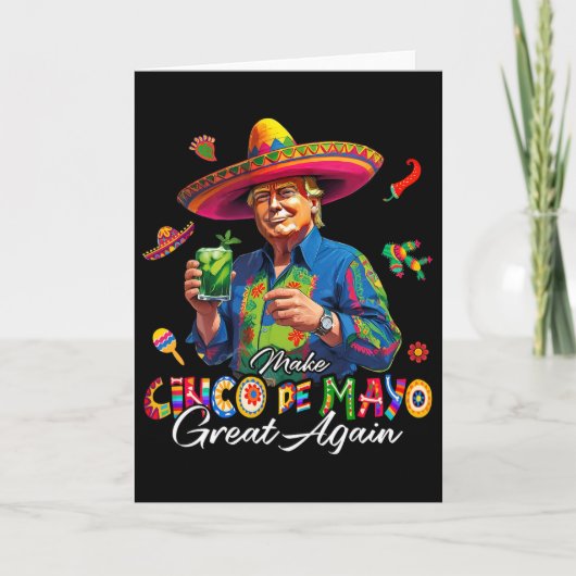 Mexicaans Maakt Cinco De Mayo Groot Again Grappig Kaart (Voorkant)