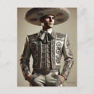 Mexicaans man in Charrokostuum Briefkaart