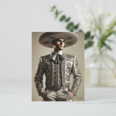 Mexicaans man in Charrokostuum Briefkaart (Staand voorkant)