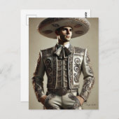 Mexicaans man in Charrokostuum Briefkaart (Voorkant / Achterkant)