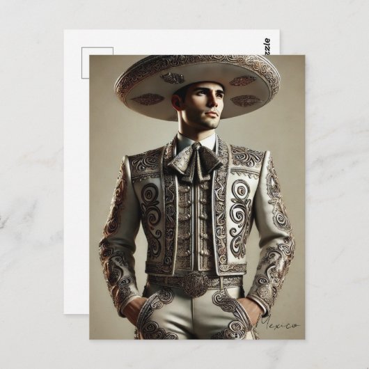 Mexicaans man in Charrokostuum Briefkaart (Voorkant / Achterkant)