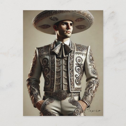 Mexicaans man in Charrokostuum Briefkaart (Voorkant)