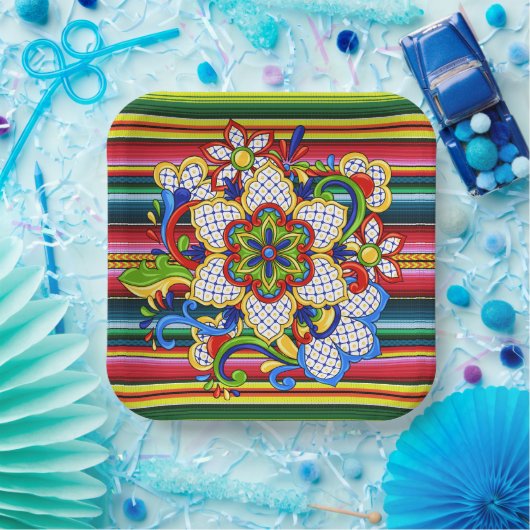 Mexicaans Mandala Papieren Bordje (Feest)