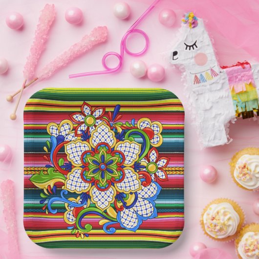 Mexicaans Mandala Papieren Bordje (Feest)