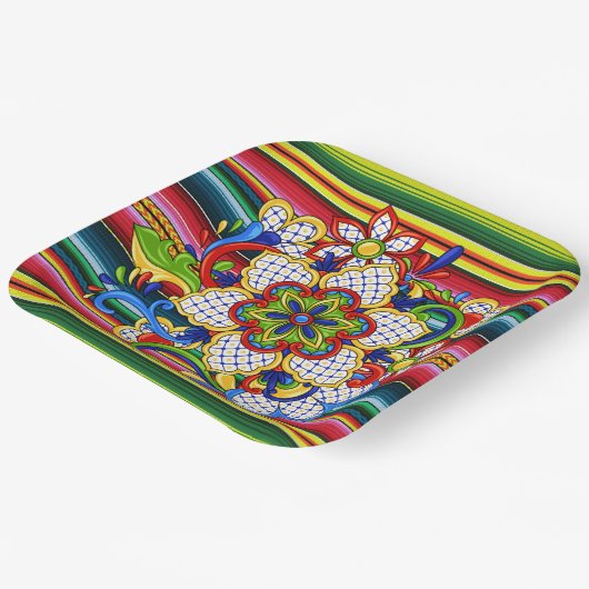 Mexicaans Mandala Papieren Bordje (Gebogen)