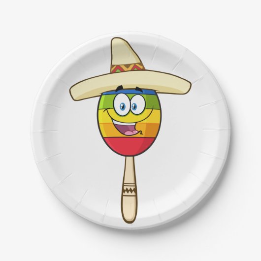 Mexicaans Maraca Paper Borden Papieren Bordje (Voorkant)