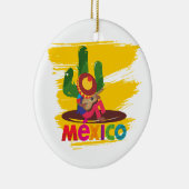 Mexicaans Mariachi Kerstornament Keramisch Ornament (Rechts)