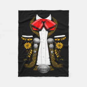 Mexicaans mariachi-kostuum grappige Mexicaanse cha Fleece Deken