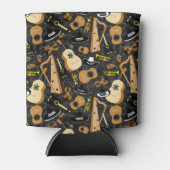 Mexicaans Mariachi Orchestra Cartoon Design Blikjeskoeler (Voorkant)