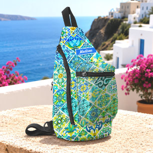 Mexicaans Marokkaans Siciliaans Mediterraan Aqua M Sling Bag