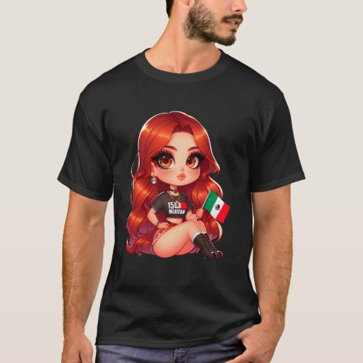 Mexicaans Meisje Chula Cabrona Chingona T-shirt (Voorkant)