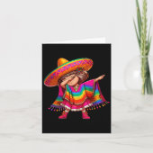 Mexicaans Meisje Cinco De Mayo Sombrero Latina Mex Kaart (Voorkant)