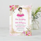 Mexicaans meisje, eerste verjaardag 1 kaart (Staand voorkant)