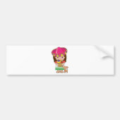 Mexicaans meisje en hond bumpersticker (Voorkant)