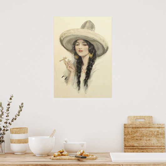 Mexicaans meisje - kunst poster (Keuken)