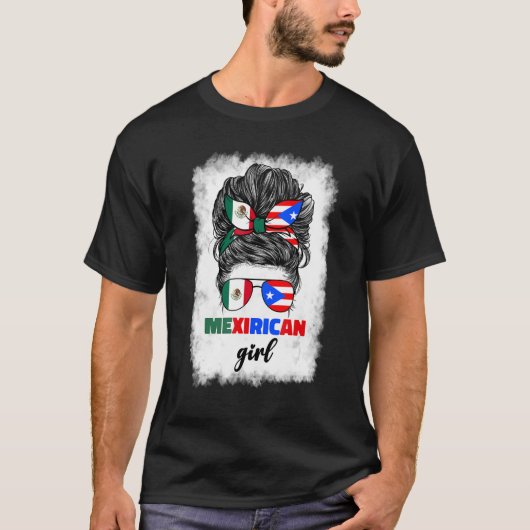 Mexicaans Meisje Mix Half Mexicaans en Puerto Rica T-shirt (Voorkant)