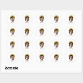 Mexicaans meisje ronde sticker (Vel)