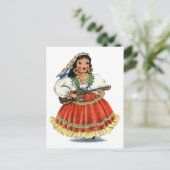  Mexicaans meisje Traditionele dress Briefkaart (Staand voorkant)