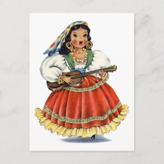  Mexicaans meisje Traditionele dress Briefkaart (Voorkant)