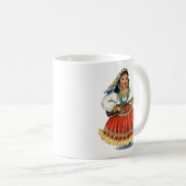  Mexicaans meisje Traditionele dress Koffiemok (Voorkant rechts)