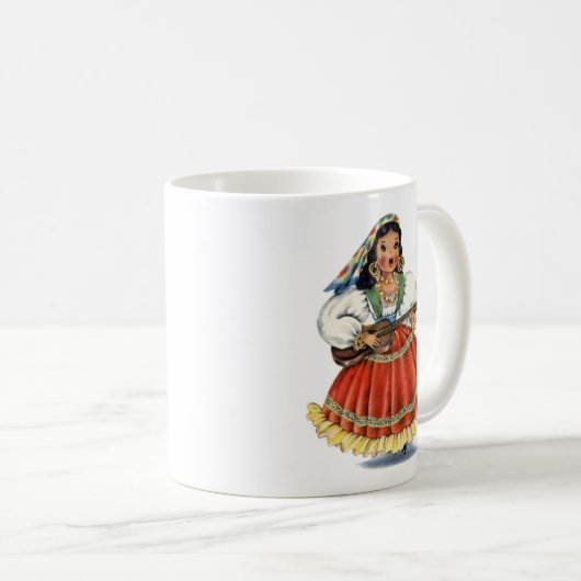  Mexicaans meisje Traditionele dress Koffiemok (Voorkant rechts)