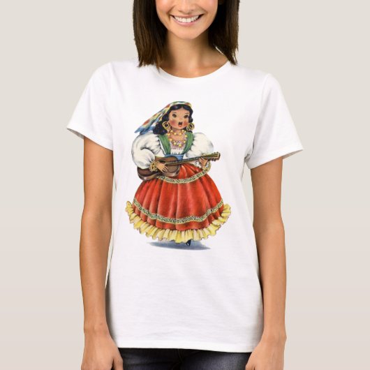  Mexicaans meisje Traditionele dress T-shirt (Voorkant)