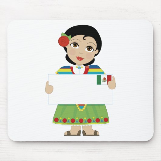Mexicaans meisjesbord muismat (Voorkant)