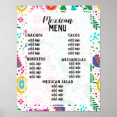 Mexicaans menu poster (Voorkant)