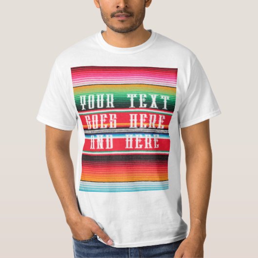 Mexicaans Mexico Poncho deken achtergrond T-shirt (Voorkant)