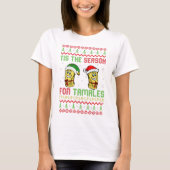 Mexicaans Oegly Kerstmis Het seizoen voor tamales T-shirt (Voorkant)