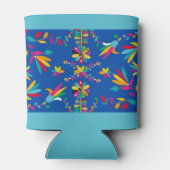 Mexicaans Otomi Design in Blues - Koelbox Blikjeskoeler (Achterkant)