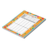 Mexicaans Otomi-ontwerp - Bridge Score Pad Notitieblok (Linkerzijde)